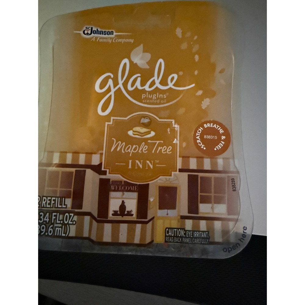 Glade Plugins Scented Oil Refill Maple Tree Inn 1.34 FL OZ Retired HTF